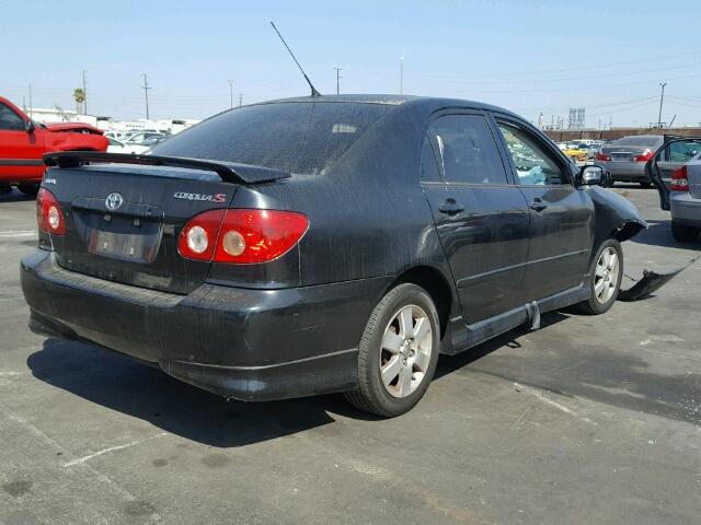 1NXBR32E96Z593766 - 2006 TOYOTA COROLLA BLACK photo 4