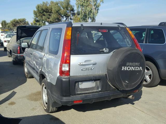 JHLRD68504C024188 - 2004 HONDA CR-V LX SILVER photo 3