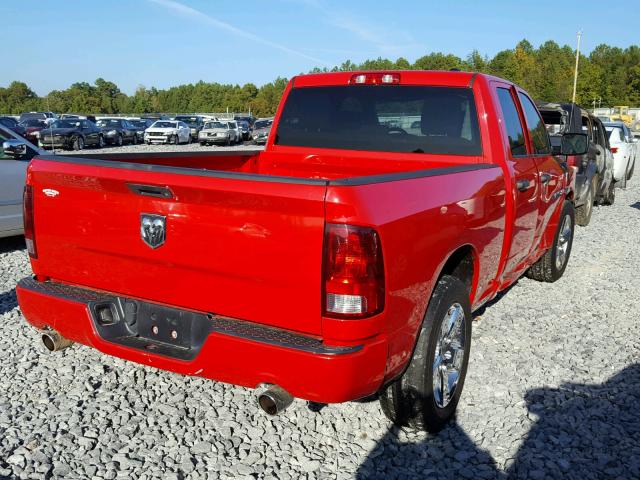 1C6RD6FT1CS300677 - 2012 DODGE RAM 1500 RED photo 4