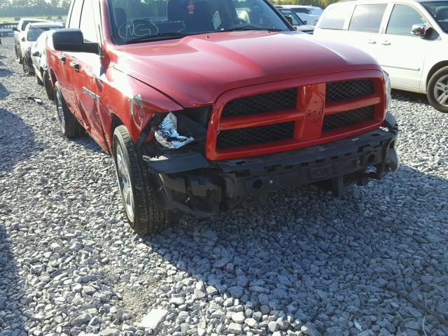 1C6RD6FT1CS300677 - 2012 DODGE RAM 1500 RED photo 9