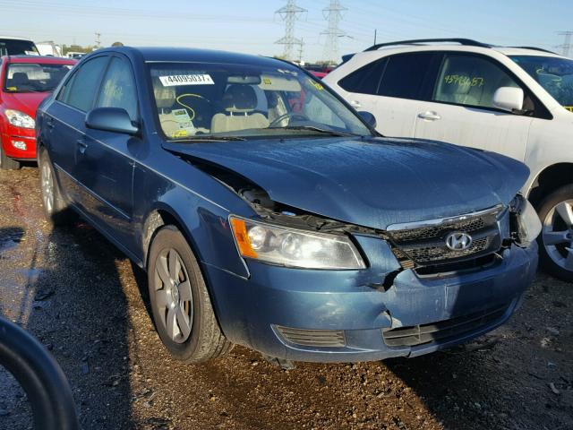 5NPET46C87H222451 - 2007 HYUNDAI SONATA BLUE photo 1