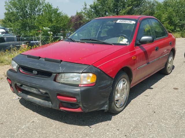 JF1GC4355VH510637 - 1997 SUBARU IMPREZA L RED photo 2