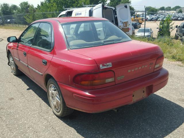 JF1GC4355VH510637 - 1997 SUBARU IMPREZA L RED photo 3