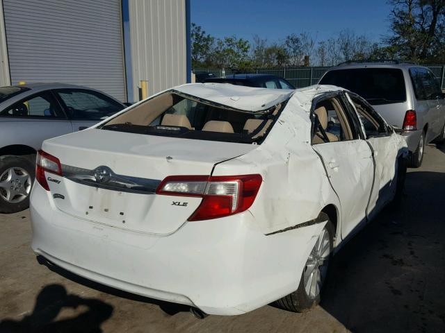 4T1BK1FKXCU516103 - 2012 TOYOTA CAMRY SE WHITE photo 4