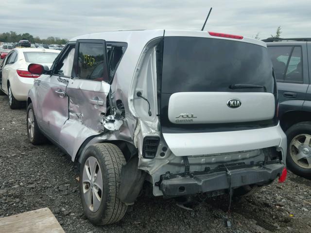 KNDJN2A22F7766233 - 2015 KIA SOUL SILVER photo 3