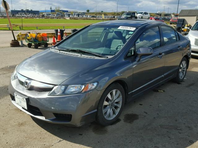 2HGFA1F83AH513588 - 2010 HONDA CIVIC EX GRAY photo 2