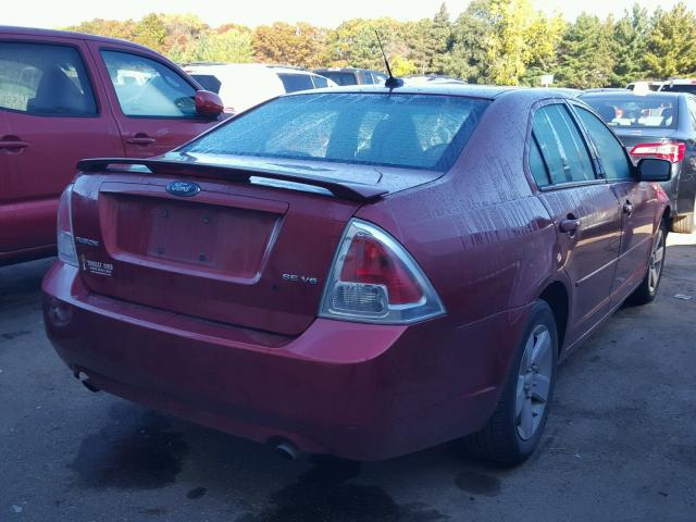 3FAHP07147R280759 - 2007 FORD FUSION SE RED photo 4