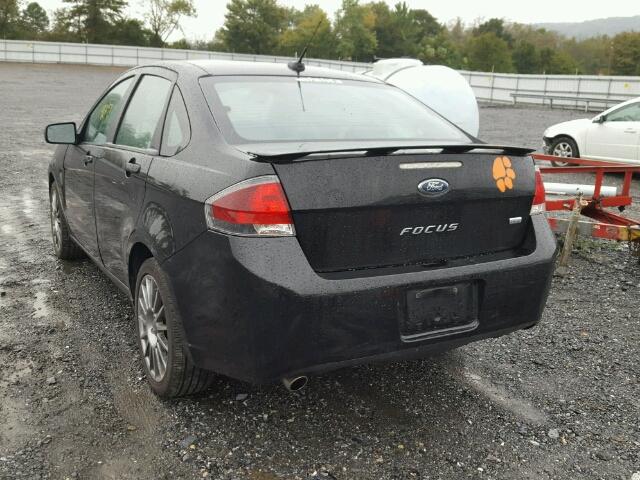 1FAHP3GN9BW111167 - 2011 FORD FOCUS SES BLACK photo 3