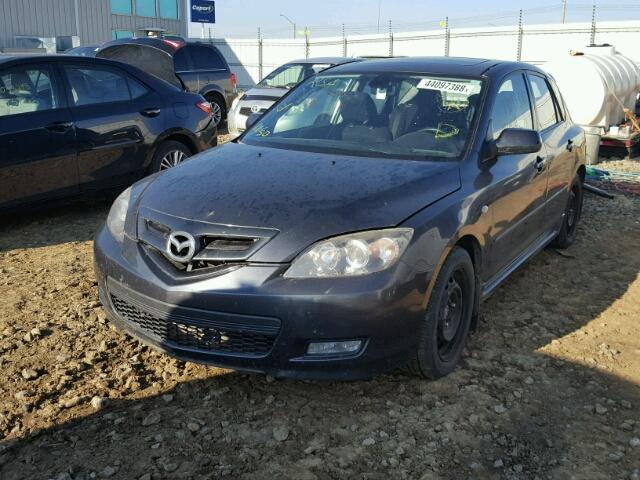 JM1BK343281802175 - 2008 MAZDA 3 HATCHBAC GRAY photo 2