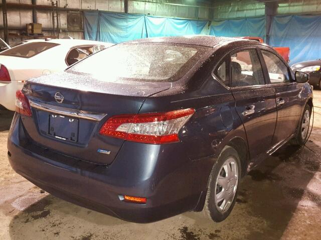 3N1AB7AP0EY330353 - 2014 NISSAN SENTRA S GRAY photo 4