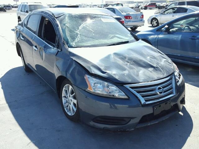 3N1AB7AP9EY311722 - 2014 NISSAN SENTRA S GRAY photo 1