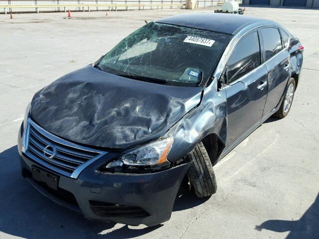 3N1AB7AP9EY311722 - 2014 NISSAN SENTRA S GRAY photo 2