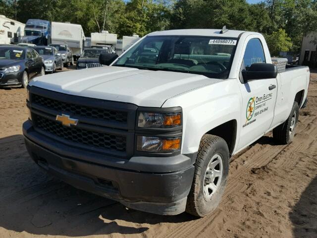 1GCNKPEC1FZ243669 - 2015 CHEVROLET SILVERADO WHITE photo 2