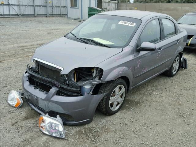 KL1TG5DE1AB044940 - 2010 CHEVROLET AVEO LT CHARCOAL photo 2