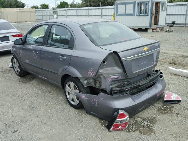 KL1TG5DE1AB044940 - 2010 CHEVROLET AVEO LT CHARCOAL photo 3