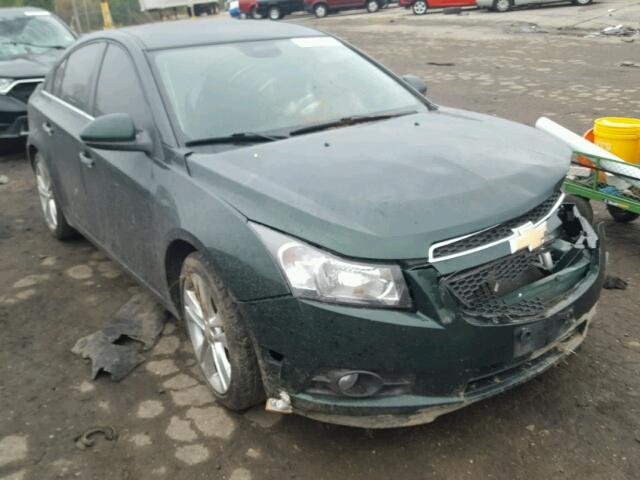 1G1PG5SB9E7373440 - 2014 CHEVROLET CRUZE LTZ GREEN photo 1