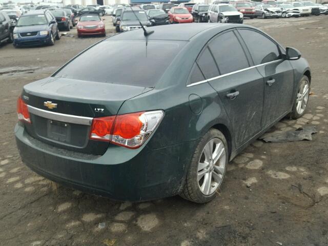 1G1PG5SB9E7373440 - 2014 CHEVROLET CRUZE LTZ GREEN photo 4