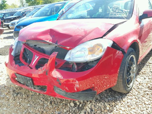 1G2AL15F577256607 - 2007 PONTIAC G5 RED photo 9