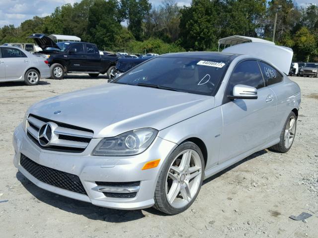 WDDGJ4HB2CF754484 - 2012 MERCEDES-BENZ C 250 SILVER photo 2