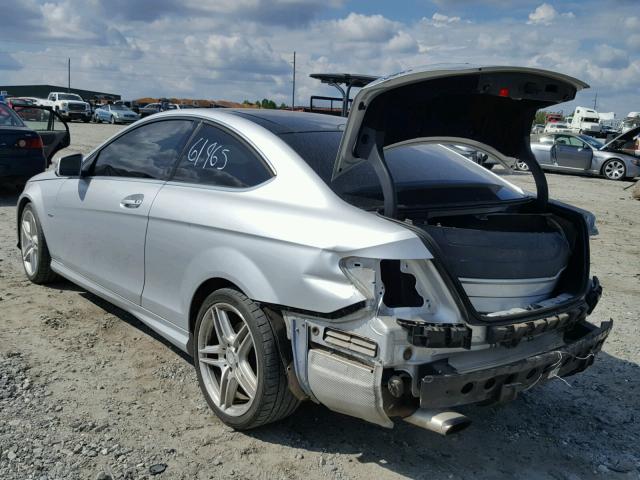 WDDGJ4HB2CF754484 - 2012 MERCEDES-BENZ C 250 SILVER photo 3