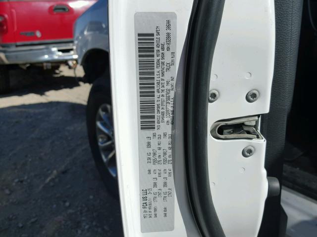 1C6RR7TT3FS667032 - 2015 RAM 1500 SLT WHITE photo 10