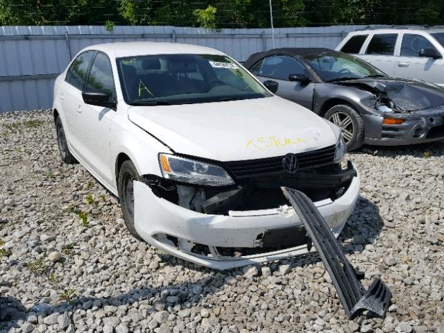 3VW2K7AJ2BM022288 - 2011 VOLKSWAGEN JETTA BASE WHITE photo 1