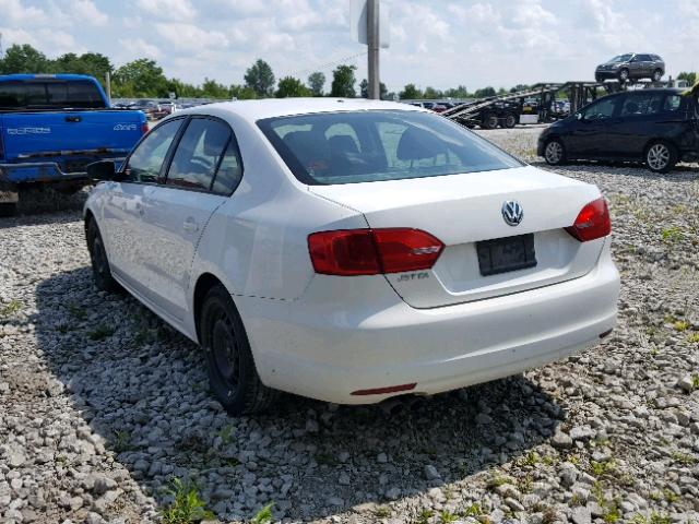 3VW2K7AJ2BM022288 - 2011 VOLKSWAGEN JETTA BASE 白色 照片 3