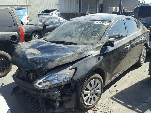 3N1AB7APXGY245460 - 2016 NISSAN SENTRA S BLACK photo 2