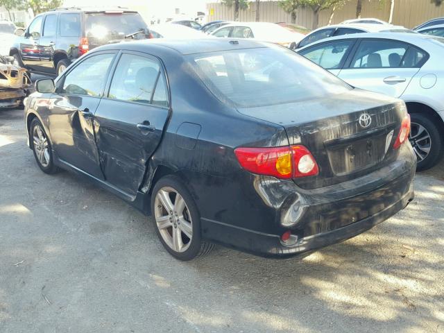 1NXBE40E79Z022589 - 2009 TOYOTA COROLLA XR 黑色 照片 3