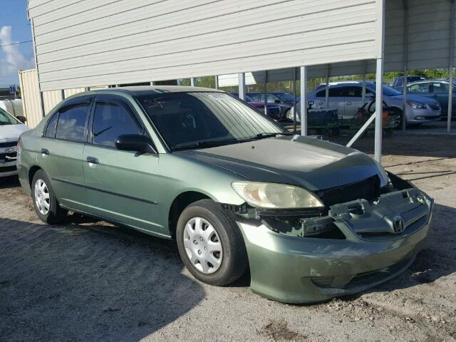 1HGES16374L006858 - 2004 HONDA CIVIC DX V GREEN photo 1