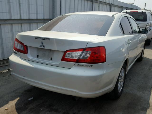 4A3AB36F69E024666 - 2009 MITSUBISHI GALANT ES WHITE photo 4