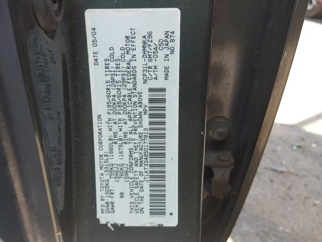 JTLKT334850177813 - 2005 TOYOTA SCION XB 灰色 照片 10