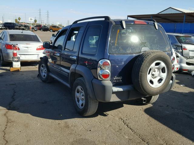 1J4GL48K36W200681 - 2006 JEEP LIBERTY SP BLUE photo 3