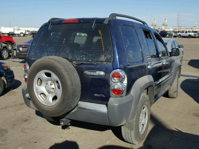 1J4GL48K36W200681 - 2006 JEEP LIBERTY SP BLUE photo 4