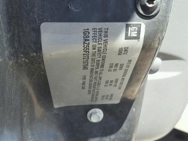 1G8AZ55F27Z157940 - 2007 SATURN ION LEVEL 银色 照片 10