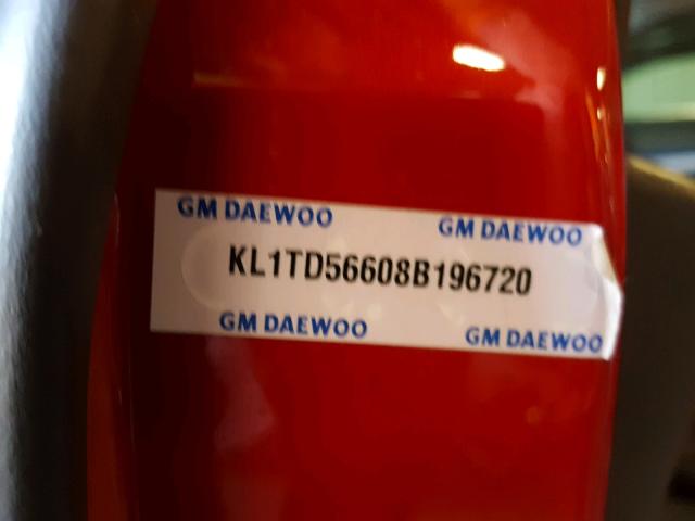 KL1TD56608B196720 - 2008 CHEVROLET AVEO BASE Kasztanowy zdjęcie 10