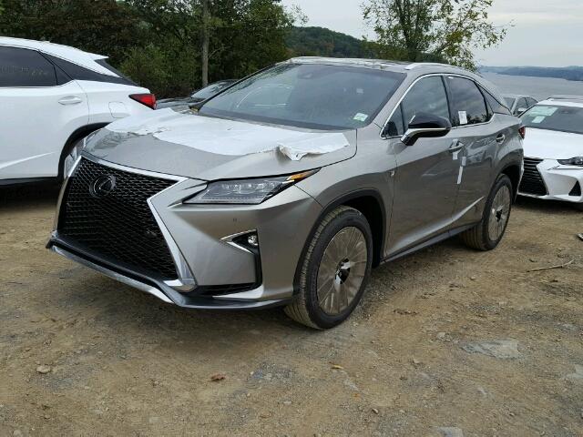 2T2ZZMCAXHC077240 - 2017 LEXUS RX 350 SILVER photo 2