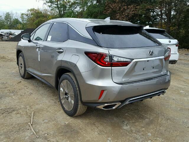 2T2ZZMCAXHC077240 - 2017 LEXUS RX 350 SILVER photo 3