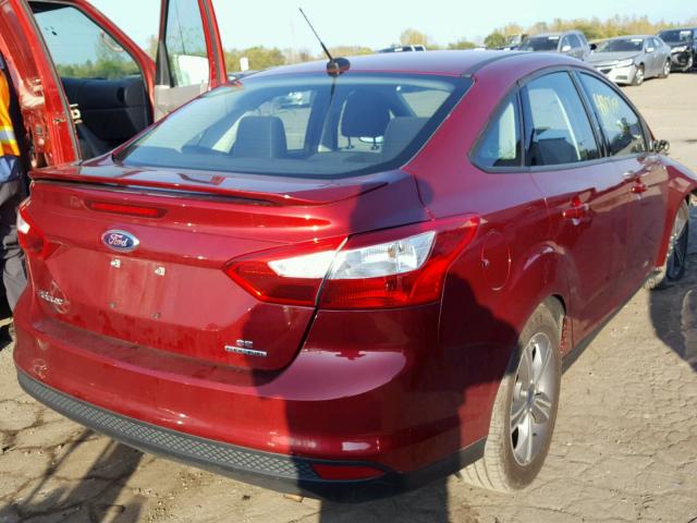 1FADP3F2XEL450709 - 2014 FORD FOCUS SE RED photo 4