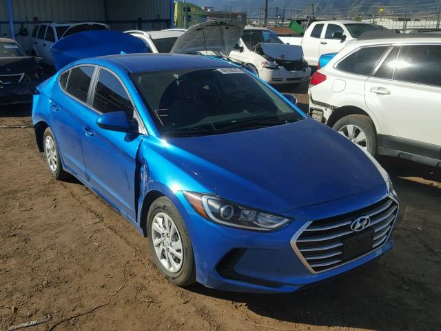 5NPD74LF8HH080277 - 2017 HYUNDAI ELANTRA SE BLUE photo 1