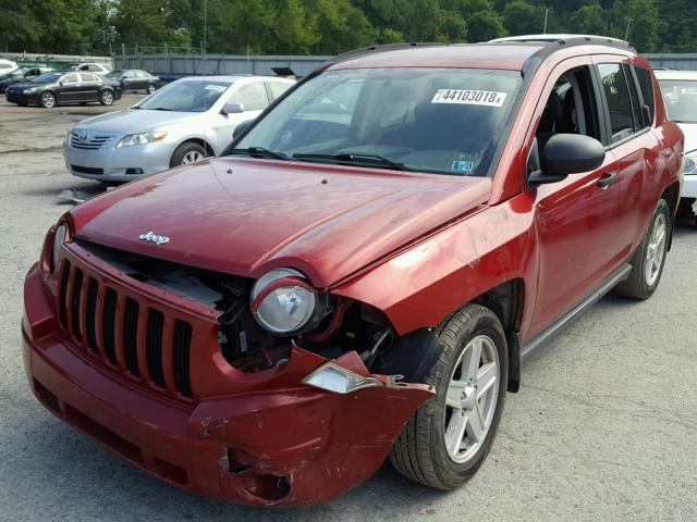 1J8FF47W37D261029 - 2007 JEEP COMPASS RED photo 2