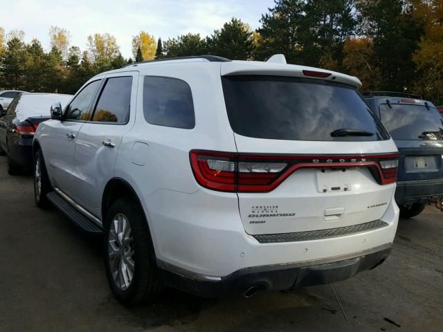 1C4SDJET0FC799033 - 2015 DODGE DURANGO CI WHITE photo 3