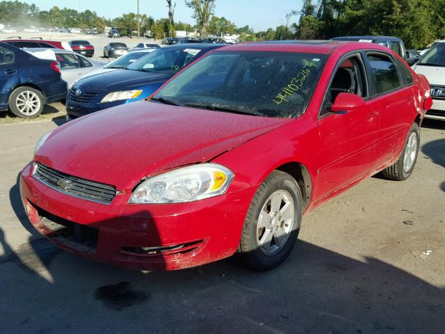 2G1WT58KX79180231 - 2007 CHEVROLET IMPALA RED photo 2