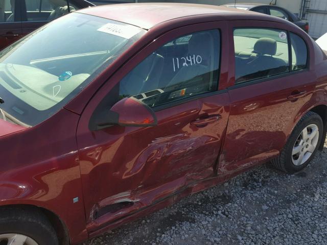 1G1AL58F587106702 - 2008 CHEVROLET COBALT LT RED photo 9