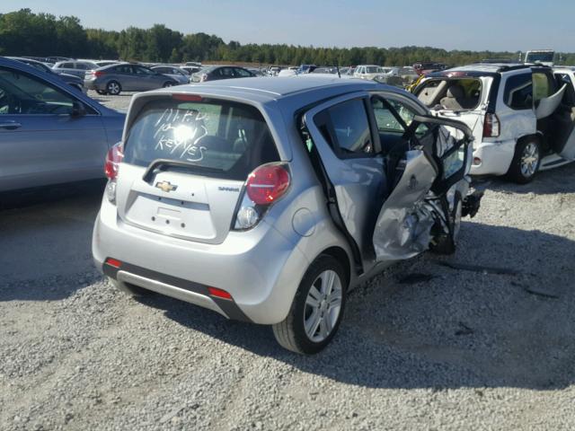 KL8CD6S97FC805378 - 2015 CHEVROLET SPARK 1LT SILVER photo 4