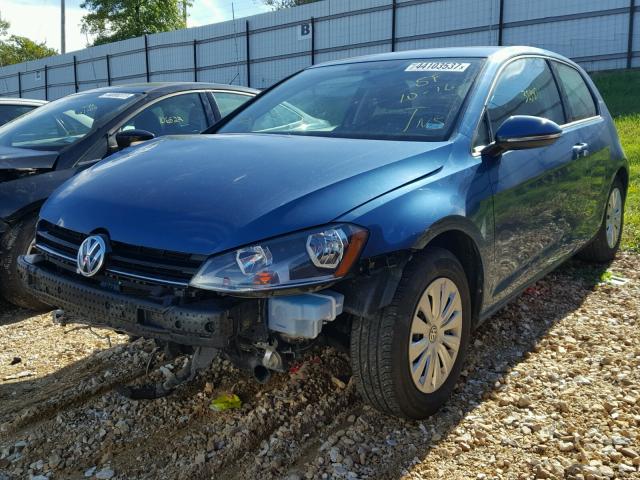 3VW817AU0FM020178 - 2015 VOLKSWAGEN GOLF BLUE photo 2