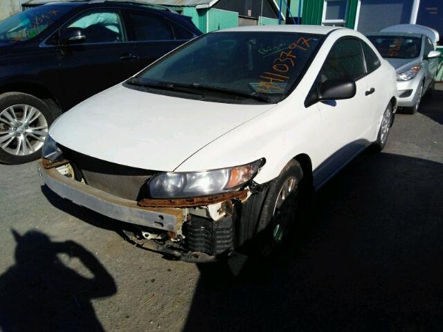 2HGFG11289H006716 - 2009 HONDA CIVIC DX WHITE photo 2