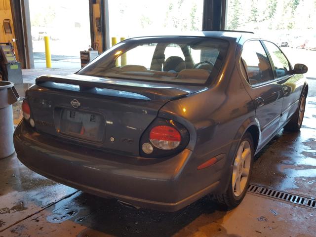 JN1CA31A21T105970 - 2001 NISSAN MAXIMA GXE GRAY photo 4