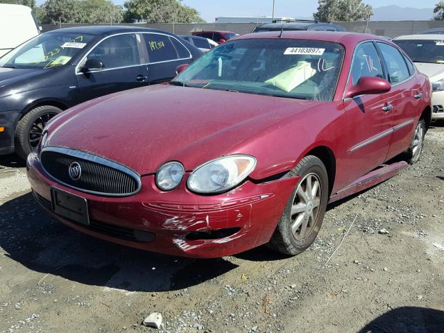 2G4WD562551203395 - 2005 BUICK LACROSSE C BURGUNDY photo 2