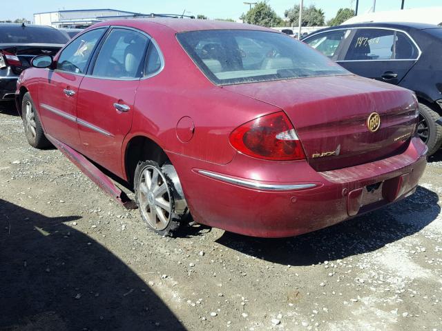 2G4WD562551203395 - 2005 BUICK LACROSSE C BURGUNDY photo 3